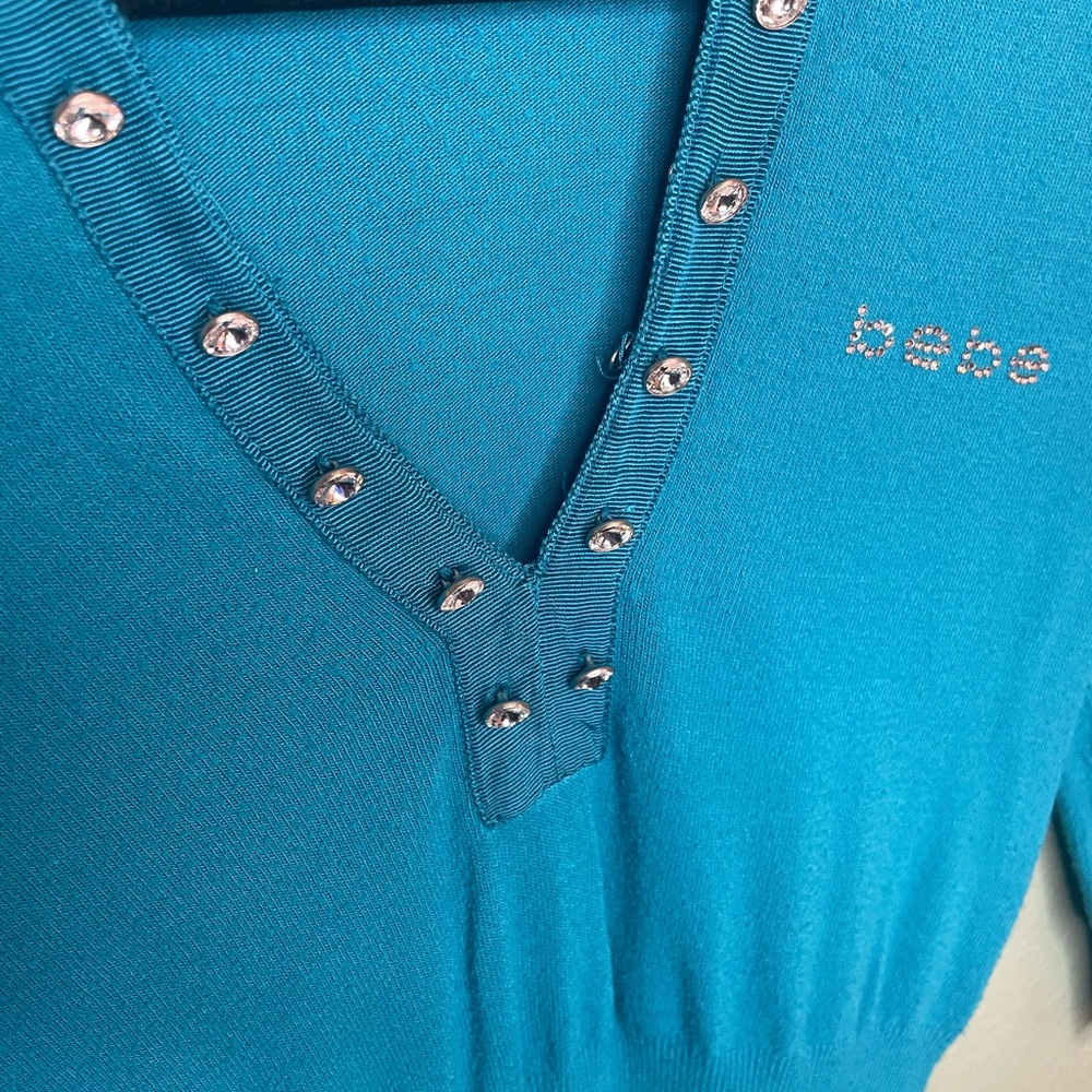 Blue BeBe shirt with Diamonds